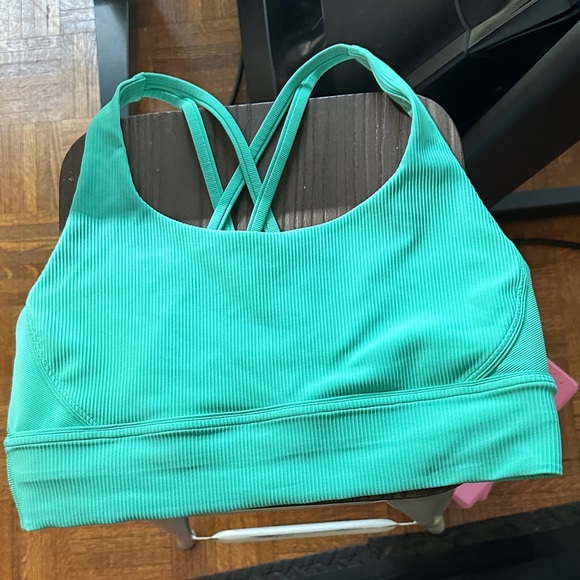 Lululemon Athletica Turquoise Ribbed Sports Bra - Picture 4 of 4